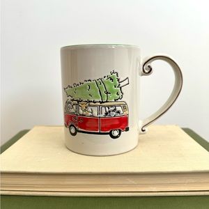 Spectrum Designz Ceramic Embossed Holiday Christmas Tree Dog Mug, Coffee Mug